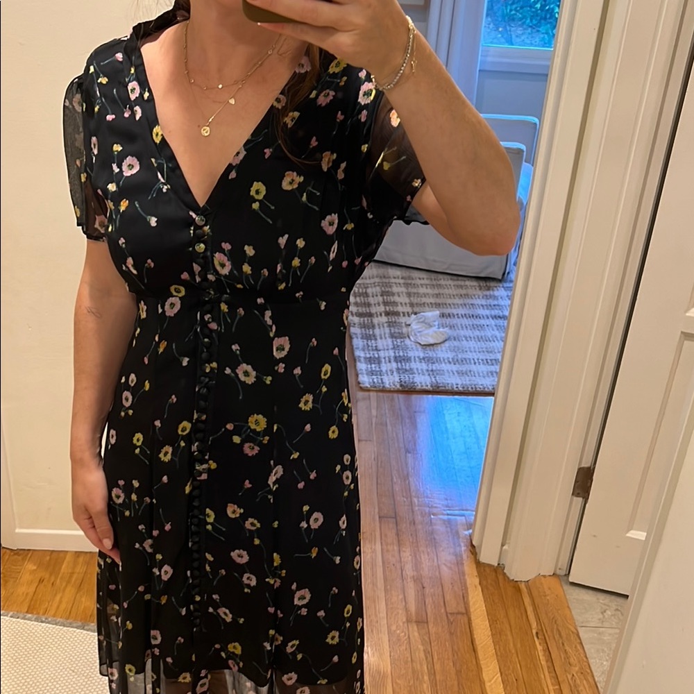 Floral Black Dress